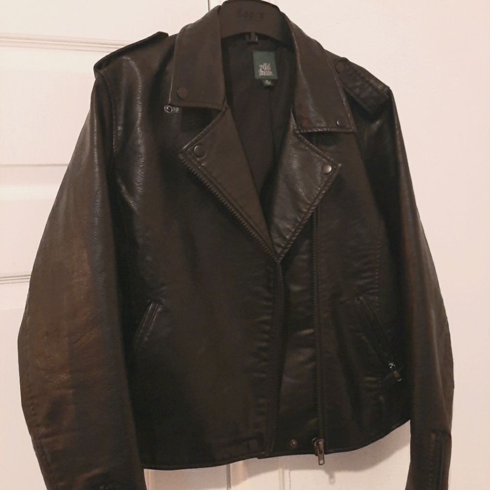 Faux Leather Moto Jacket